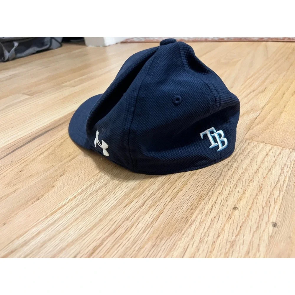 Under Armour Tampa Bay Rays Youth XS/SM Navy Blue Baseball Cap MLB Hat 1317803